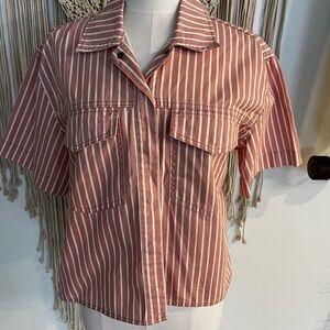 Pistola Striped Short Sleeve Button-Up Shirt